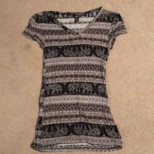 Patterned soft rue 21 tee
